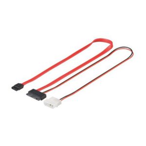 Goobay SATA 0,3m 1.5GBs : 3GBs Slimline + voeding