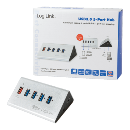 LogiLink 5 Port Hub, USB 3.0